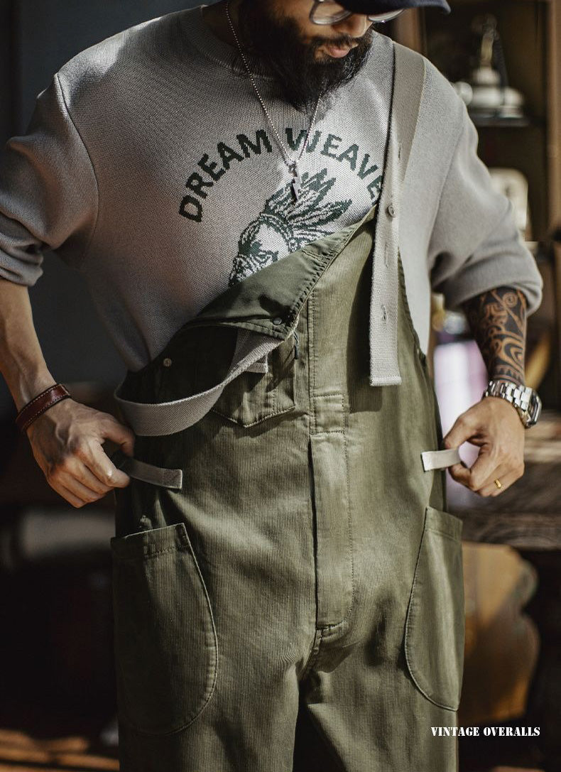Vintage Casual Work Style Overalls