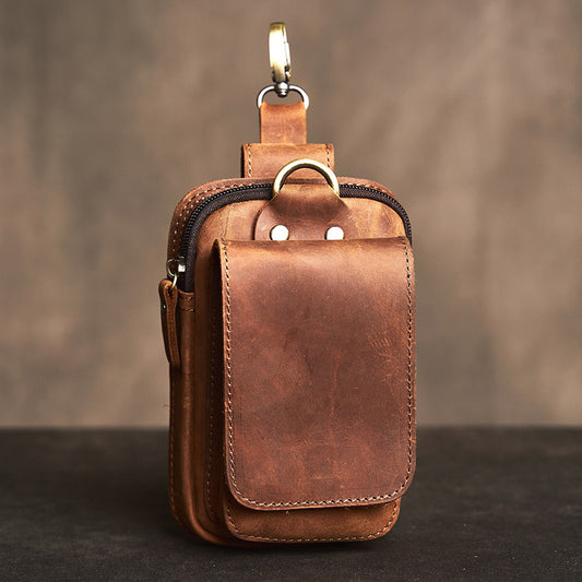 Retro Handmade Leather Phone Case Waist Bag
