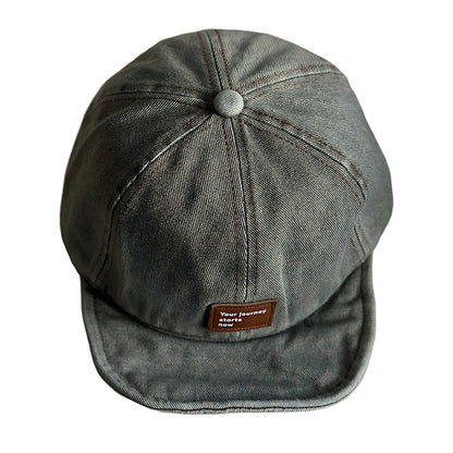 Retro Flip Hat Beret Casual Cap Adjustable Hat