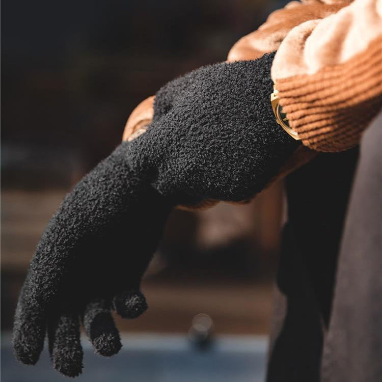 Retro Full Finger Gloves For Men Autumn and Winter Touch Screen