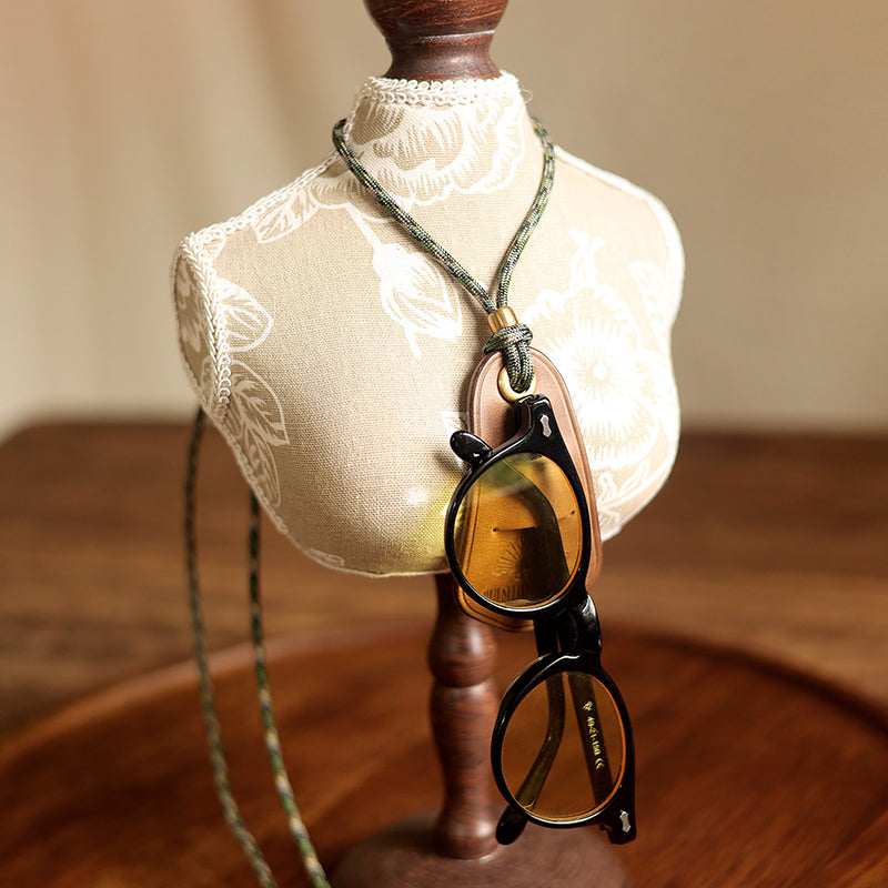 Retro Tanned Leather Portable Glasses Cord