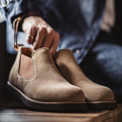 Retro Leather Suede Work Boots