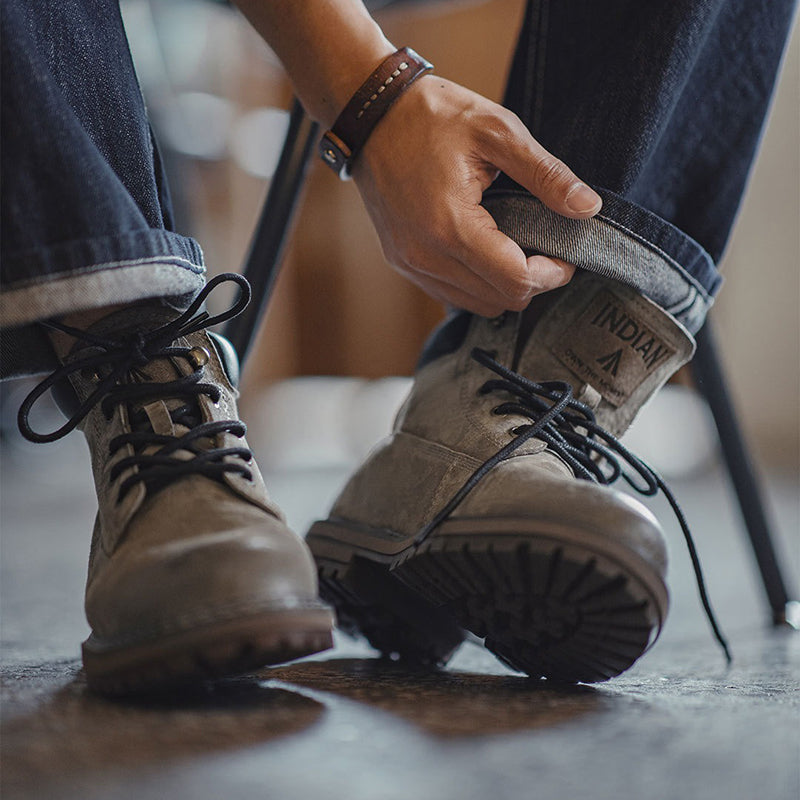 Retro Leather Wilderness Boots