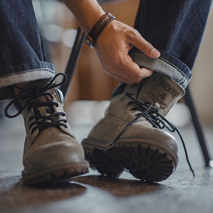 Retro Leather Wilderness Boots