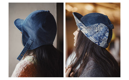 Retro Corduroy Windproof Ear Protection Hat