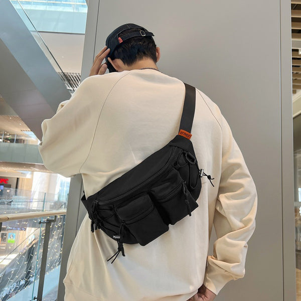 Retro Outdoor Portable Multi-Pocket Function Bag