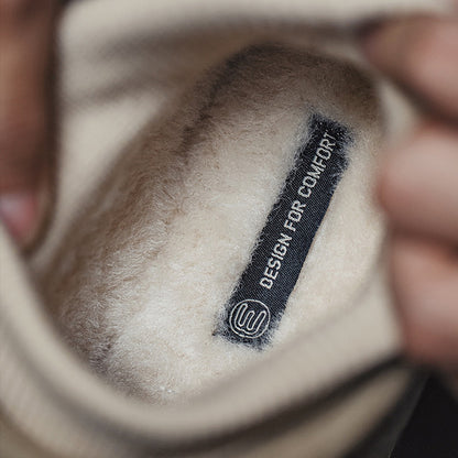 Retro Winter Warm Fleece Slip-on Cotton Sock Boots