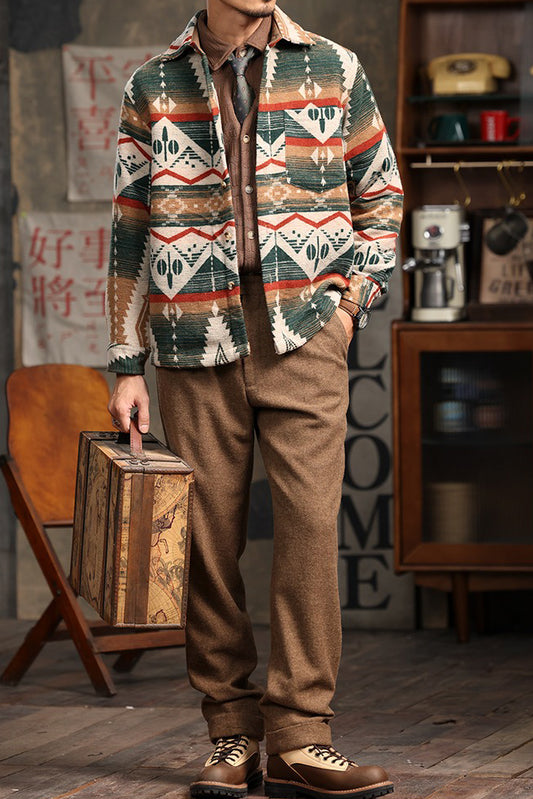 Retro Ethnic Style Shirt Outwear
