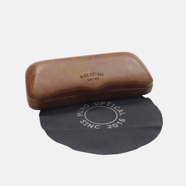 Retro Tanned Leather Glasses Case