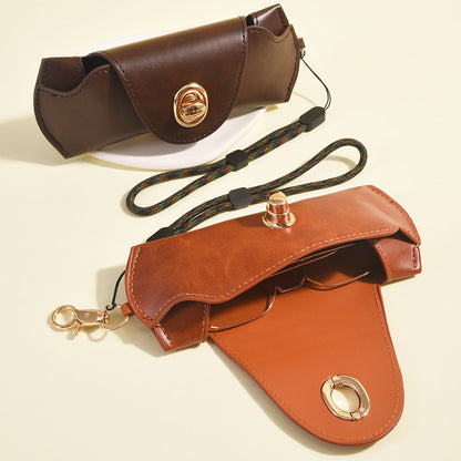 Retro Tanned Leather Glasses Case