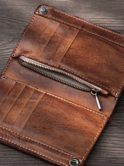 Retro Handmade Leather Wallet Multi-card Slots Wallet