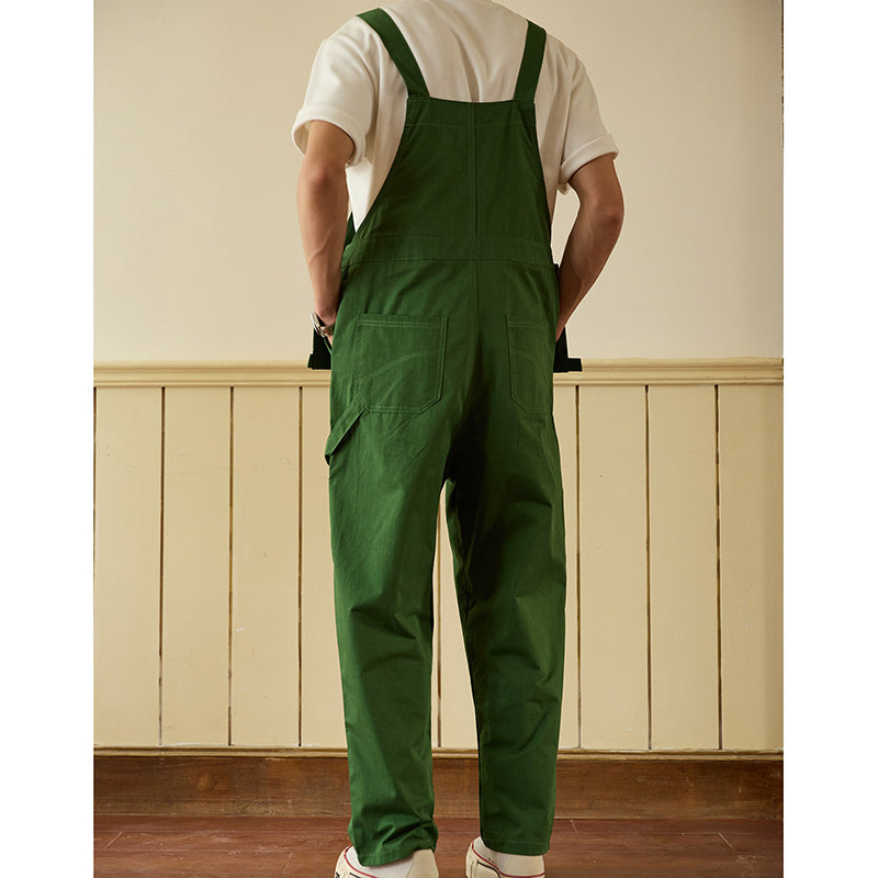 Retro Style Casual Multi-Pocket Overall Cargo Pants