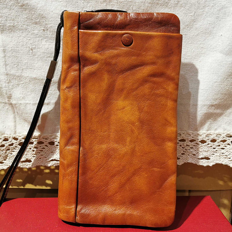 Vintage Handmade Genuine Leather Wallet Multi-card Slots Wallet