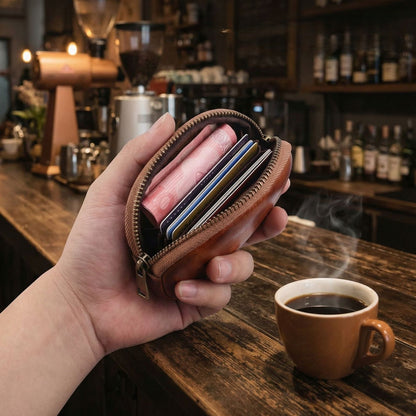 Retro Handmade Leather Card Wallets