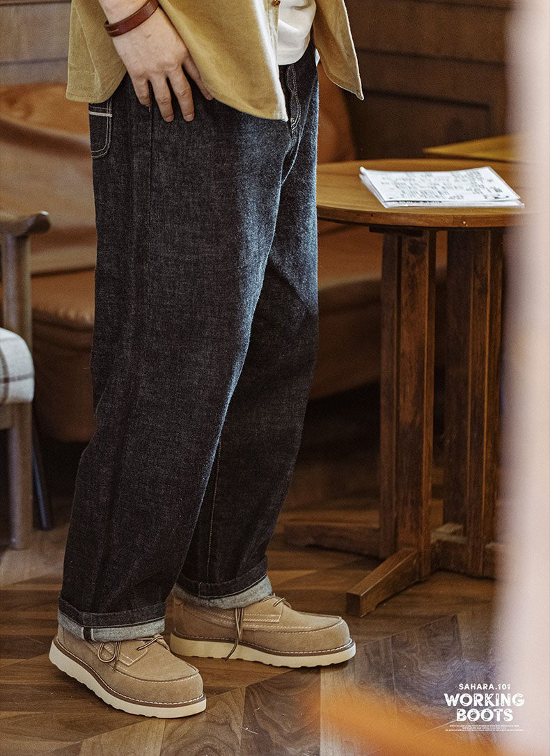 Retro Suede Working Boots