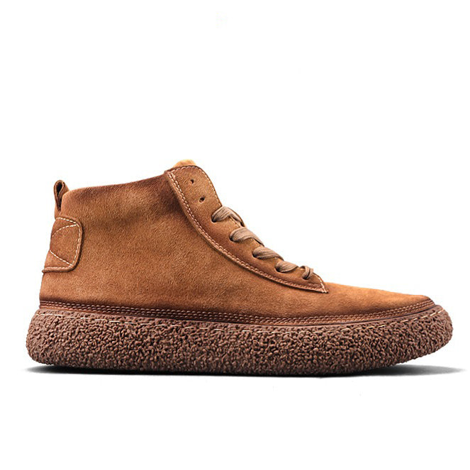 Retro Leather Lacing Anti-slip Soft-soled Suede Shoes