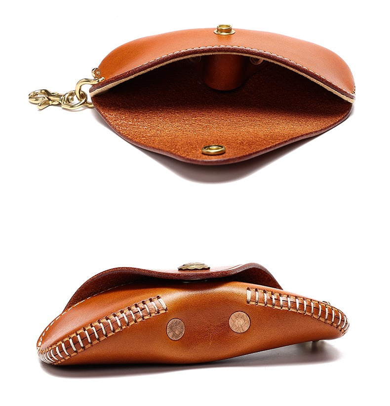 Retro Tanned Leather Glasses Case