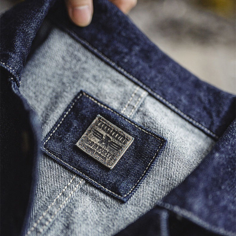 Retro Denim Workwear Navy Jacket