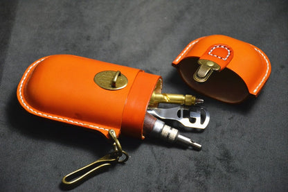 Retro Handmade Leather Glasses Case