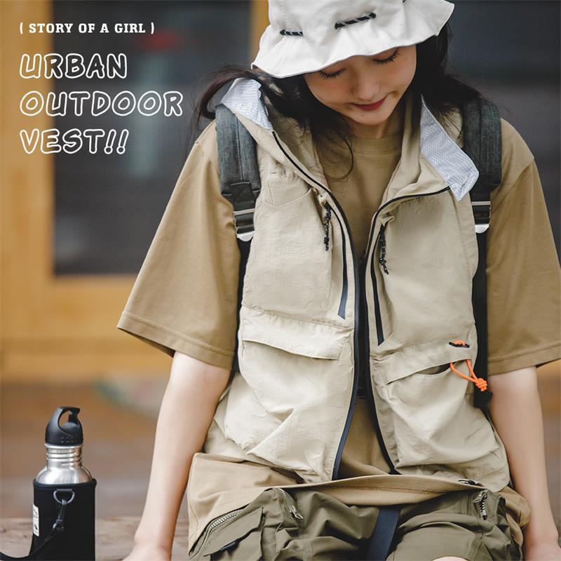 Retro Unisex Urban Outdoor Hood Vest