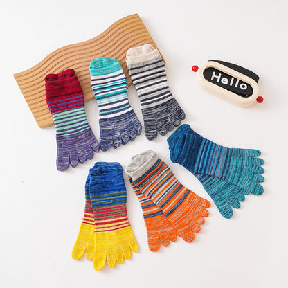 Men's Five Finger Socks Breathable Comfortable Colorful Socks