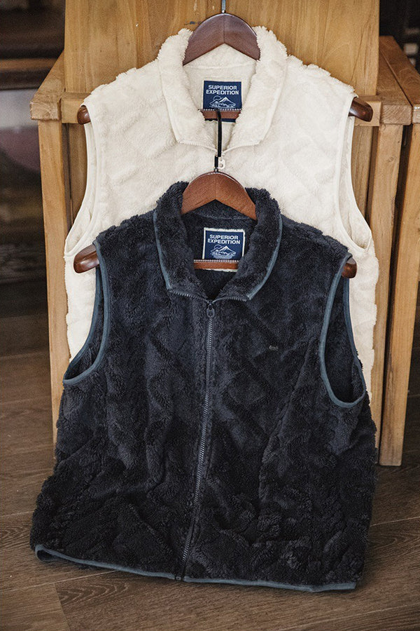 Retro Casual Twisted Fleece Vest Cashmere Warm Vest