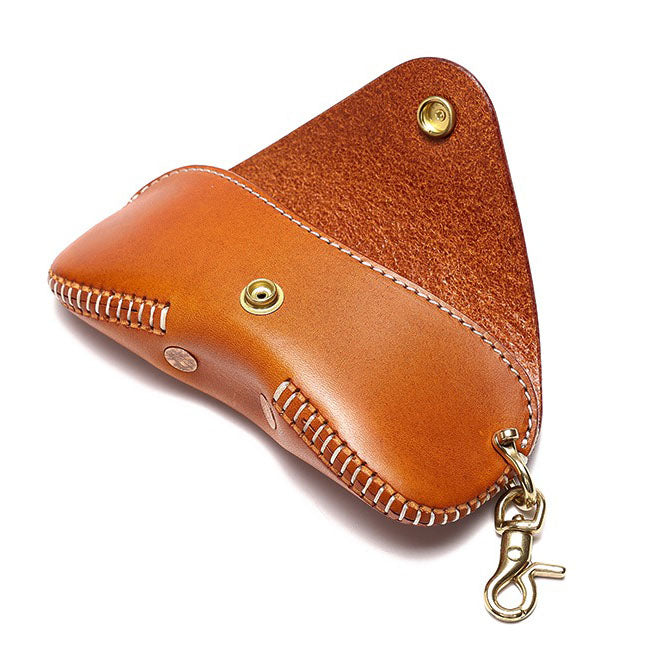 Retro Tanned Leather Glasses Case