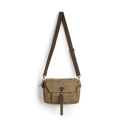 Retro Khaki Canvas Crossbody Bag Waist Bag