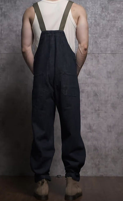 Vintage Casual Work Style Overalls