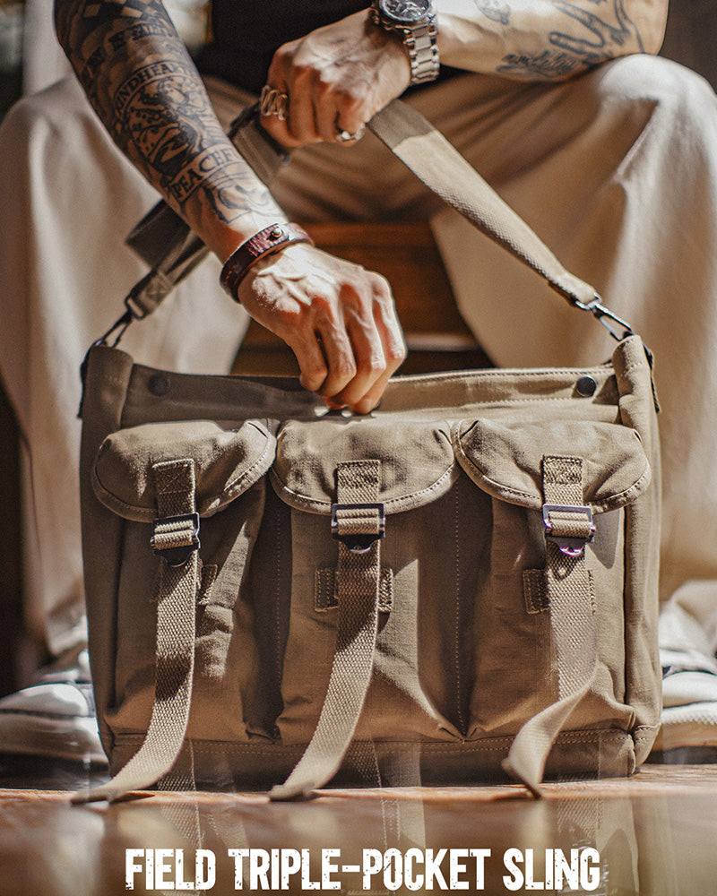 Retro Camouflage Tactical Crossbody Bag