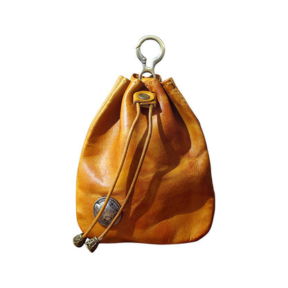 Retro Handmade Leather Coin Bag Storage Bag