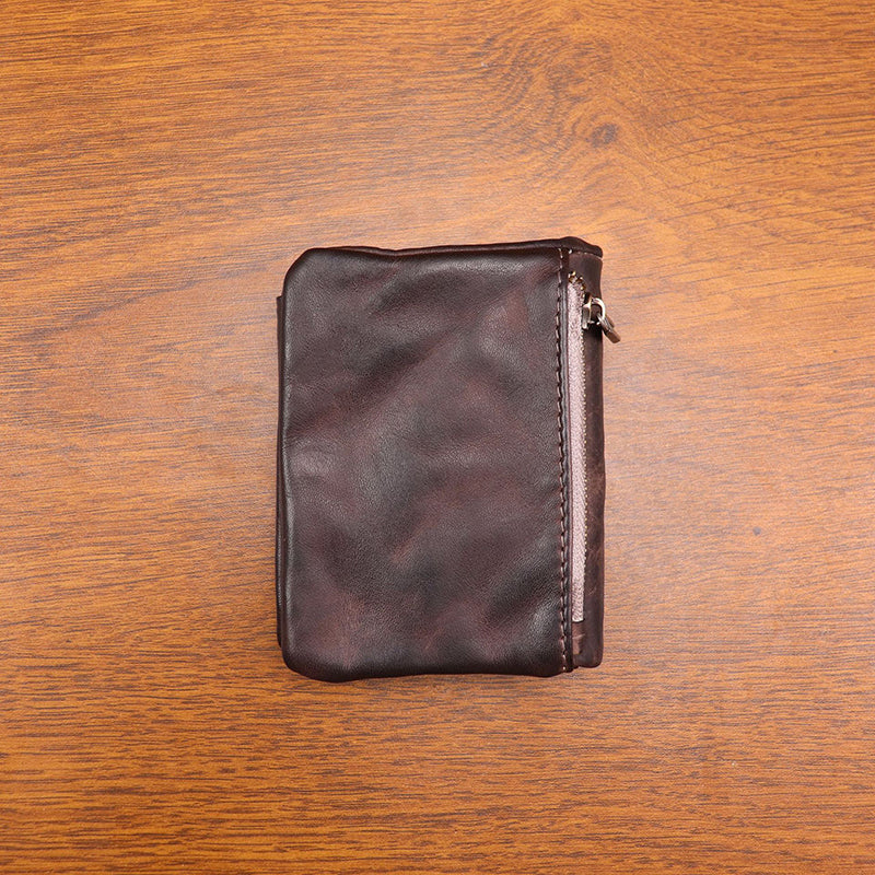 Retro Leather Handmade Short Wallets