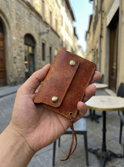 Retro Handmade Leather Card Wallets