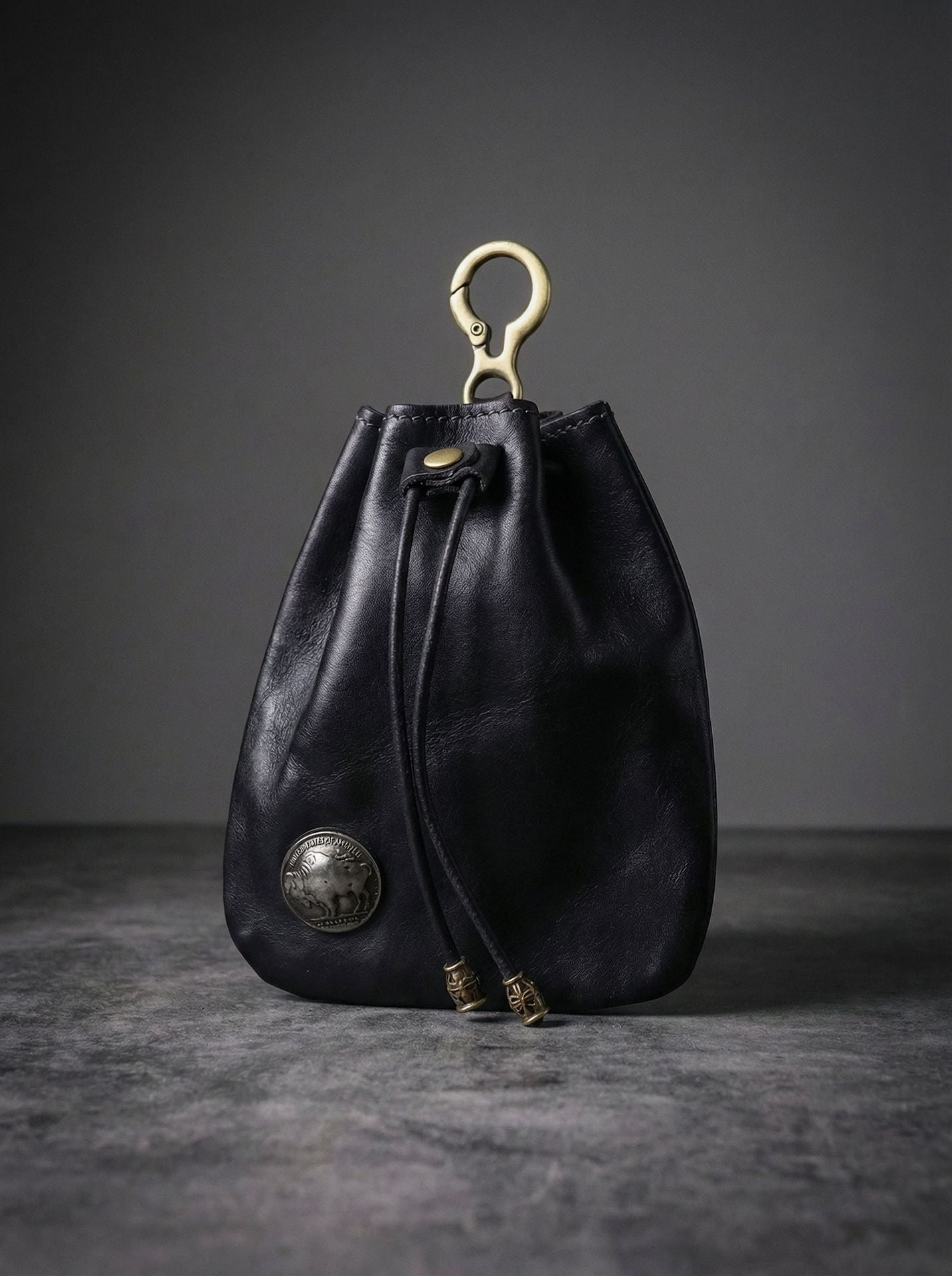 Retro Handmade Leather Coin Bag Storage Bag