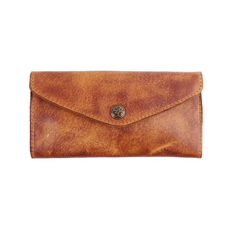 Retro Handmade Leather Long Wallet