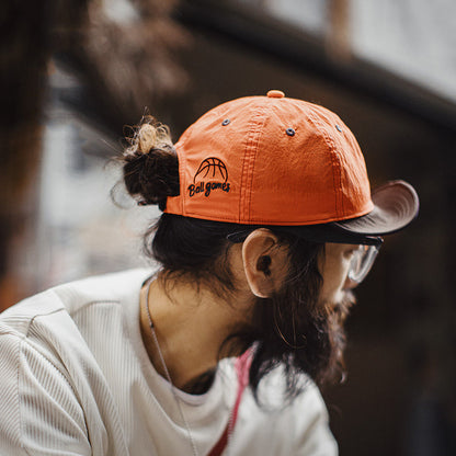 Retro Embroidered Baseball Cap Flip Hat Adjustable Hat