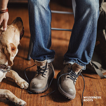 Retro Leather Wilderness Boots