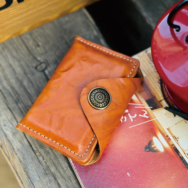 Retro Handmade Leather Card Wallet