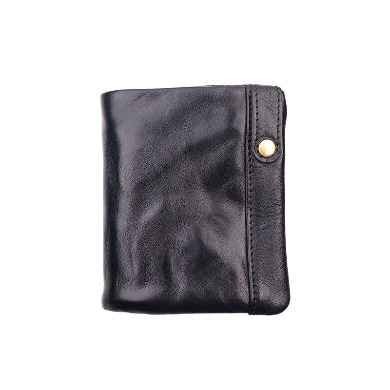 Retro Handmade Leather Card Holders Short Wallet