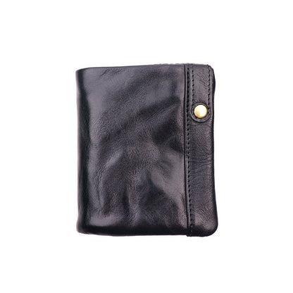 Retro Handmade Leather Card Holders Short Wallet