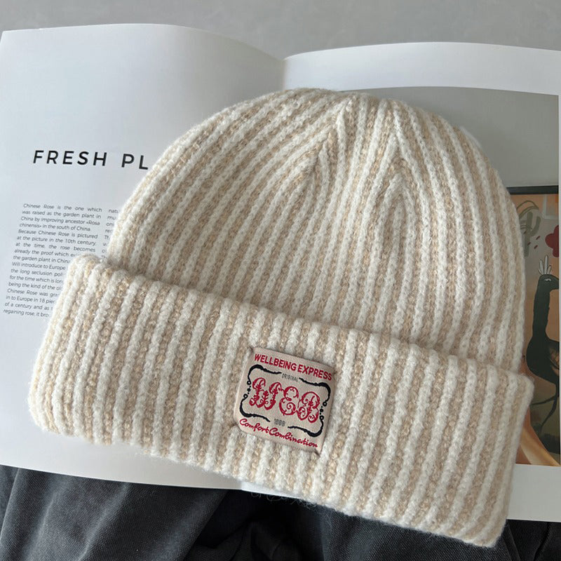 Retro Striped Knitted Hat