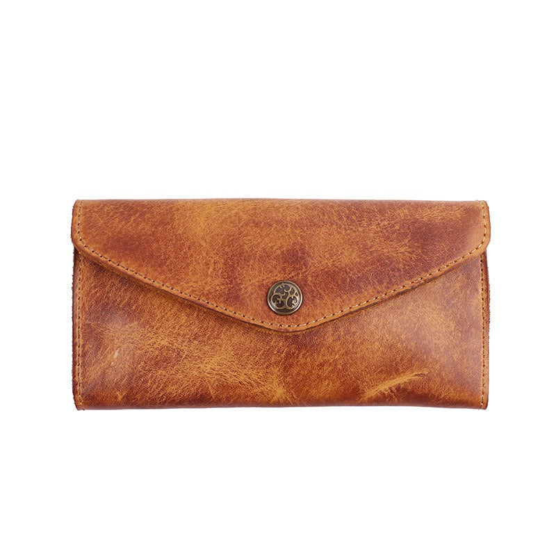 Retro Handmade Leather Long Wallet