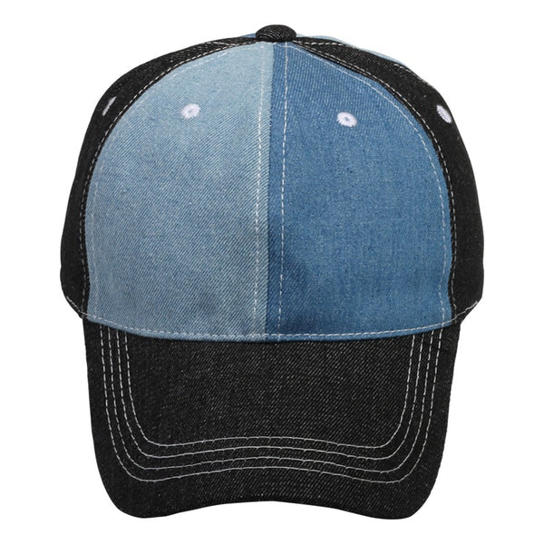 Retro Denim Patchwork Hats Casual Caps