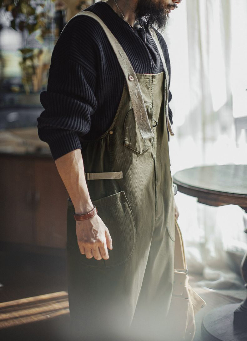 Vintage Casual Work Style Overalls