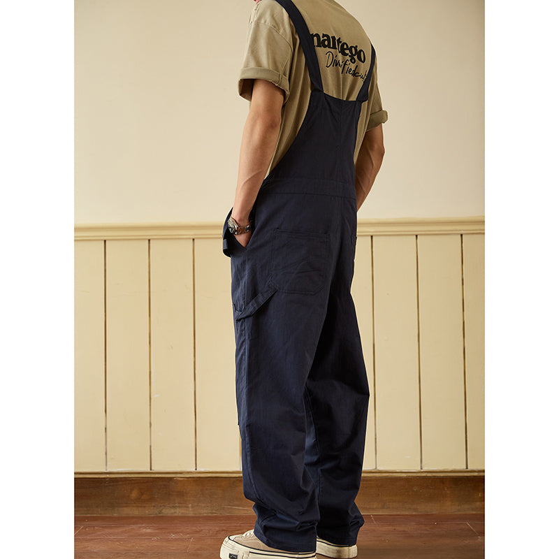Retro Style Casual Multi-Pocket Overall Cargo Pants