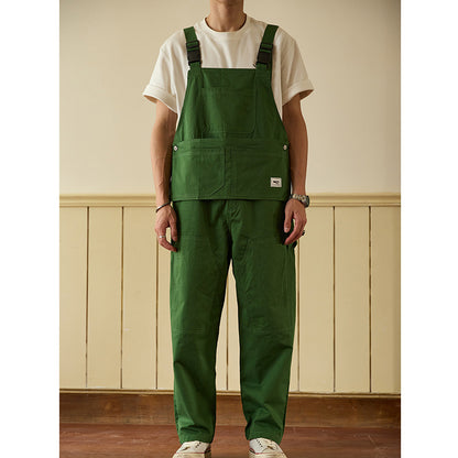 Retro Style Casual Multi-Pocket Overall Cargo Pants