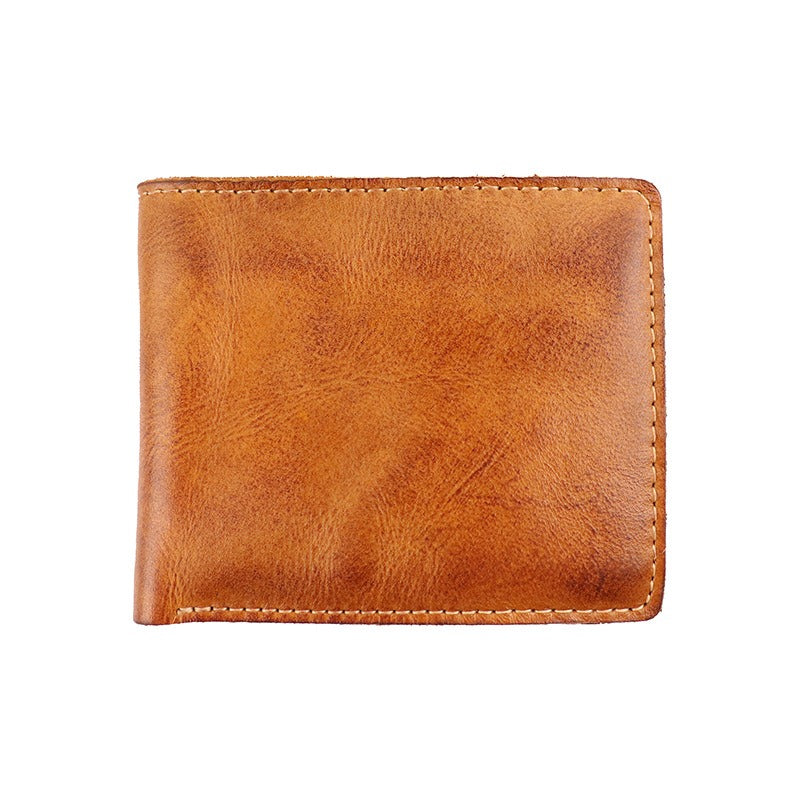 Retro Handmade Leather Short Wallet
