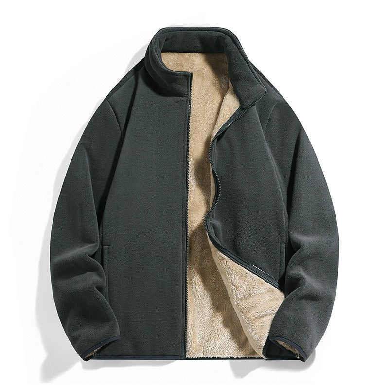 Retro Couple Winter Warm Velvet Casual Coat