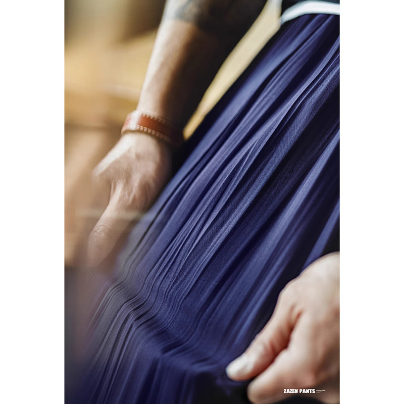 Casual Navy Blue Light Breathable Drawstring Droop Pants