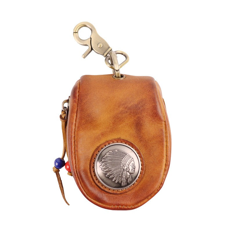 Top-grain Leather Vintage Key Pouches Wallet